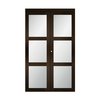 Renin Renin 30 in. x 80 in. Euro French Style 3-Lite Interior Bi-Fold Closet Door EU3100ESFGE030080